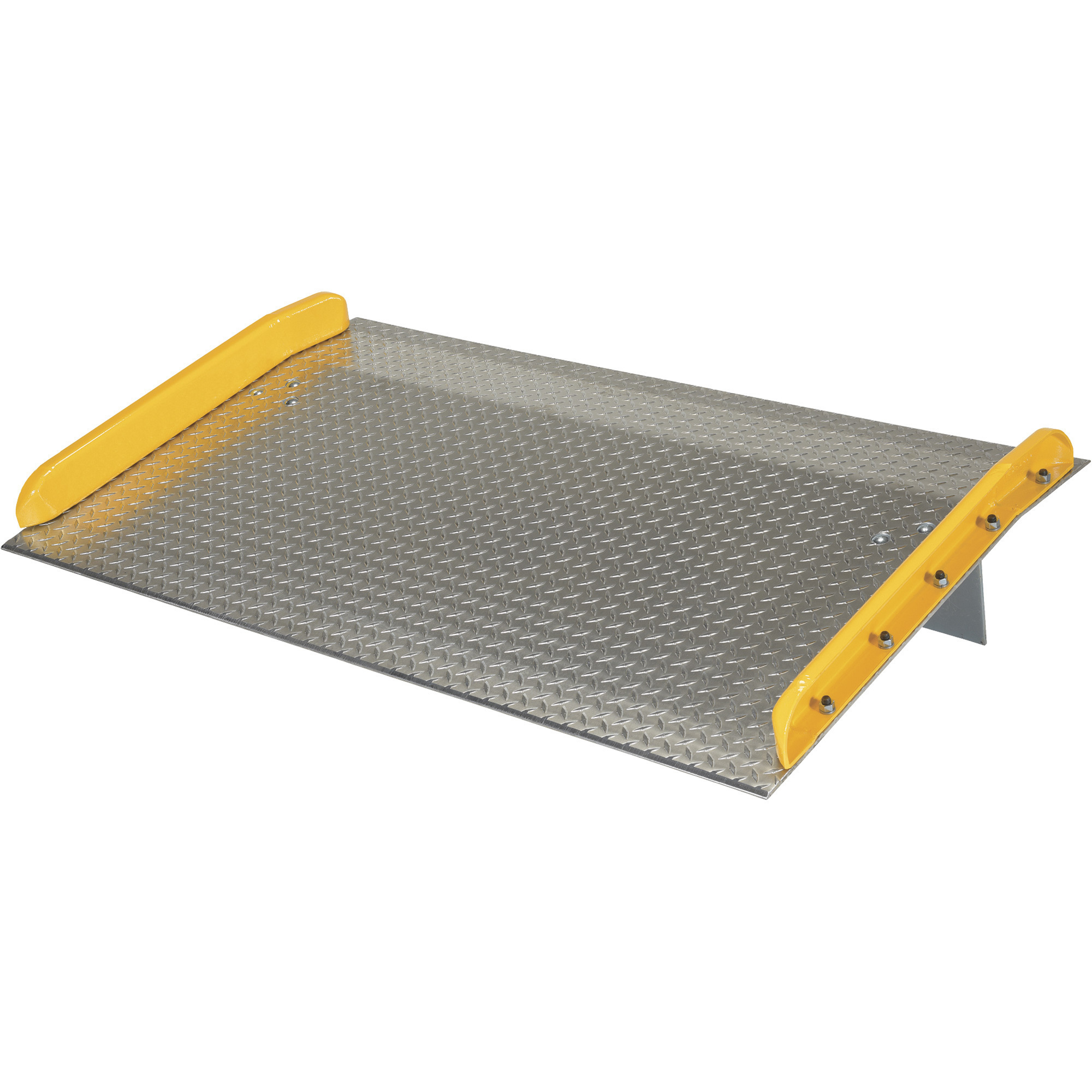 Vestil Aluminum Truck Dockboard - 10,000-Lb. Capacity, 36in.L x 60in.W, Steel Curbs, Model# TAS-10-6036
